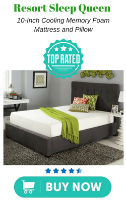 Resort Sleep Queen 10-Inch Cooling Memory Foam Mattress and Pillow