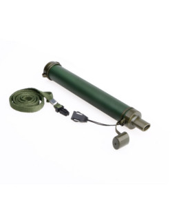 Survival water filter straw