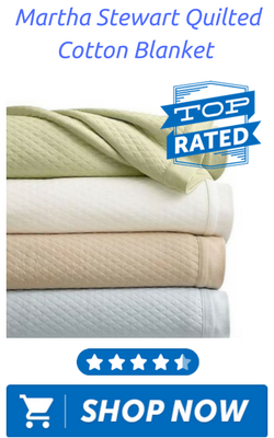 Martha Stewart Quilted Cotton Blanket