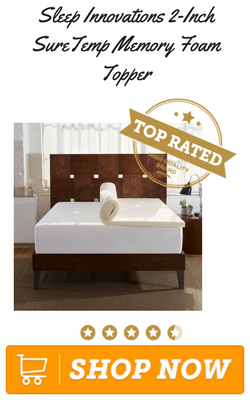 Sleep Innovations 2-Inch SureTemp Memory Foam Topper
