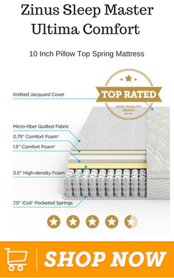 Zinus Sleep Master Ultima Comfort 10 Inch Pillow Top Spring Mattress1