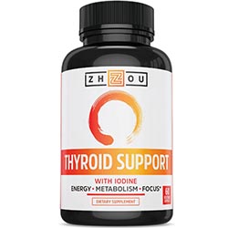 Thyroid Support Complex with Iodine for Energy, Weight Loss, and Reducing Brain Fog by Zho