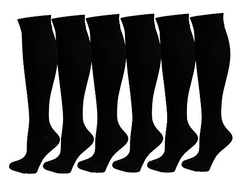 6 Pairs of Upgraded Knee High Graduated Compression