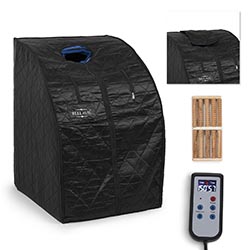 Bellavie Portable Therapeutic Infrared Sauna Spa XL FIR Full Body Portable wChair