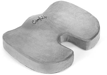 Coccyx Orthopedic Memory Foam Office Chair and Car Seat Cushion by ComfiLife