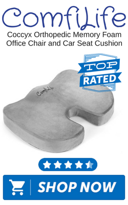 ComfiLife Coccyx Orthopedic Memory Foam Office Chair and Car Seat Cushion