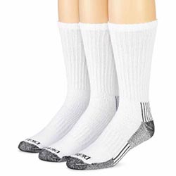 Dickies Men's 3 Pack Heavyweight Cushion Compression Work Crew Socks