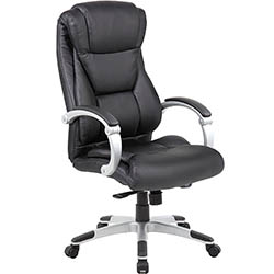 Large Executive Office Chair - Sleek & Neutral Design, Dual Wheel Casters by Genesis Designs
