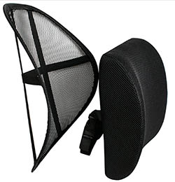 Lumbar Cushion Pillow - Mesh Back Support Included - Alleviates Lower Back Pain by Sweet Relief