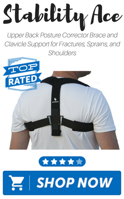 Upper Back Posture Corrector Brace and Clavicle Support for Fractures, Sprains, and Shoulders by StabilityAce