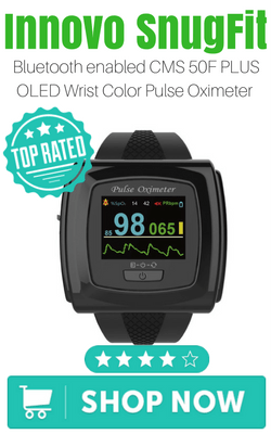 Bluetooth enabled CMS 50F PLUS OLED Wrist Color Pulse Oximeter with Innovo SnugFitBluetooth enabled CMS 50F PLUS OLED Wrist Color Pulse Oximeter with Innovo SnugFit