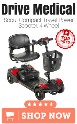 Drive Medical Scout Compact Travel Power Scooter, 4 Wheel
