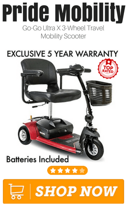 Go-Go Ultra X 3-Wheel Travel Mobility Scooter