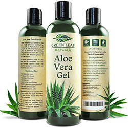Green Leaf Naturals Aloe Vera Gel for Skin, Face and Hair