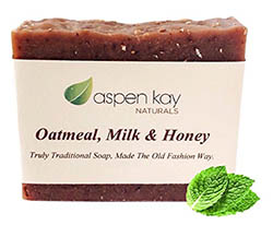 Oatmeal Soap Bar with Organic Honey, Goats’ Milk and Organic Shea Butter by Aspen Kay Naturals