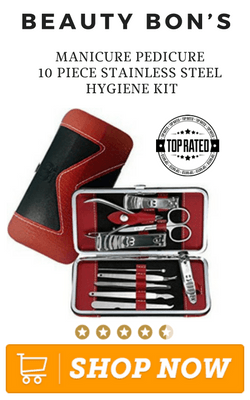 Beauty Bon’s Manicure Pedicure 10 Piece Stainless Steel Hygiene Kit