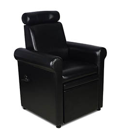Icarus “Crest” Black Pedicure Foot Spa Station Chair