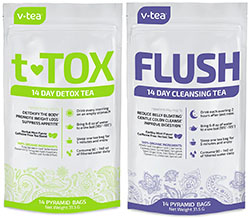 VTea Advanced 14 Day Detox Tea Kit: Morning Teatox and Evening Flush