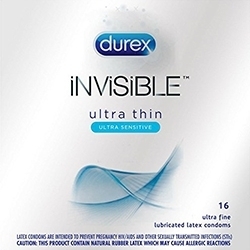 Durex Invisible Ultra Thin & Ultra Sensitive Premium Condoms