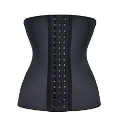 Leyiku's Women's Latex Underbust Waist Trainer Corset Body Shaper with 9 Steel Boned