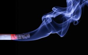 burning cigarette