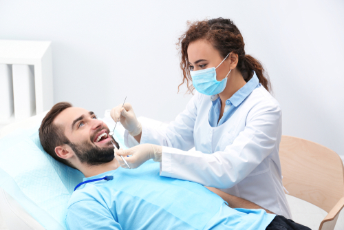 lady dentist and patient