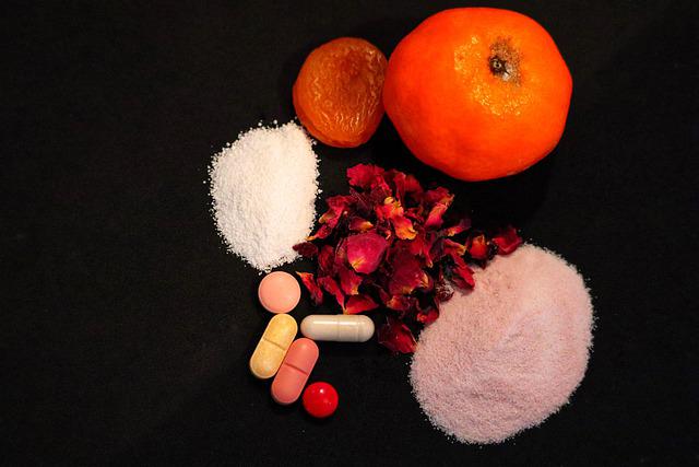 fruits and health supplements