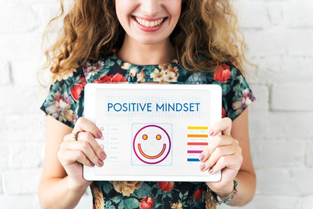 a student with a positive mindset