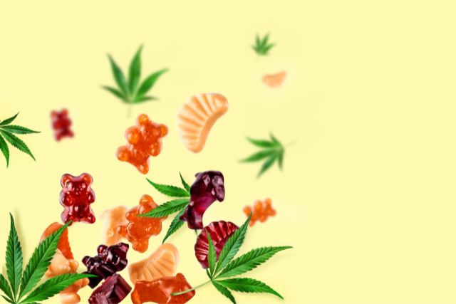 dbd gummies in yellow background