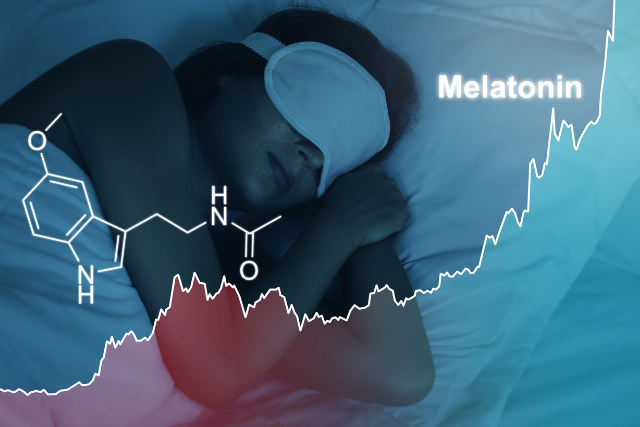 person sleeping after taking melatonin