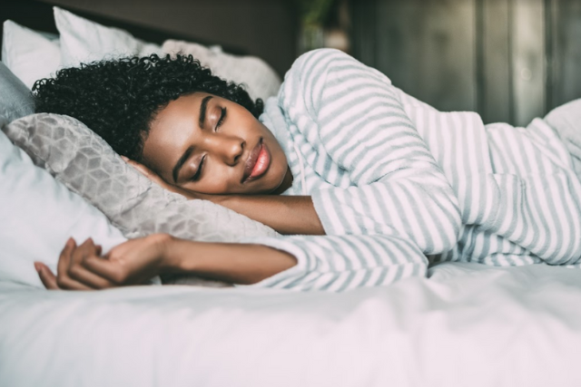 a young female sleeping soundly