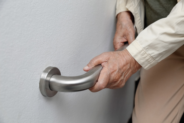home handrails for arthritic persons