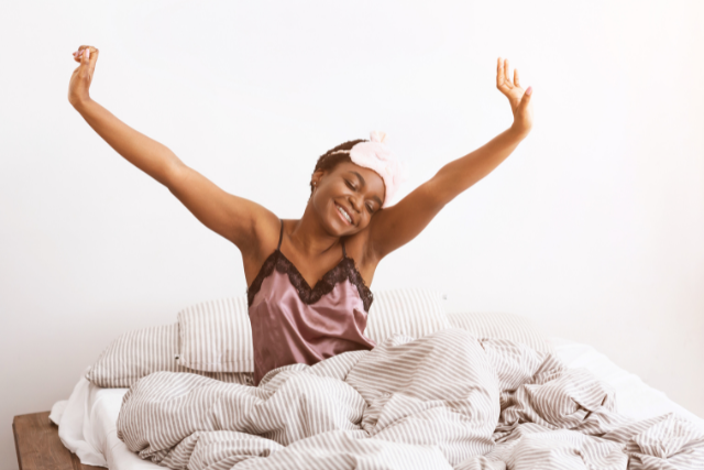 feeling energized after a good sleep