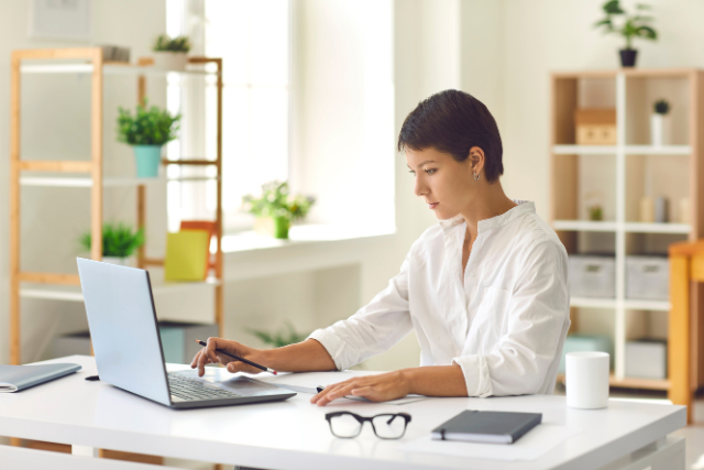 social worker studying online - featured image